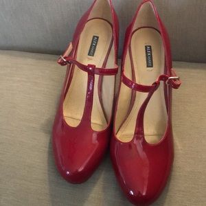 Ruby red Alex and Marie heels